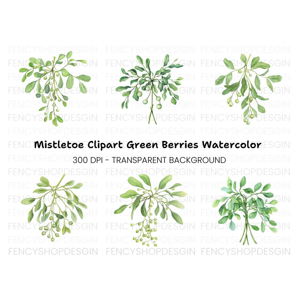 Mistletoe Clipart Bundle