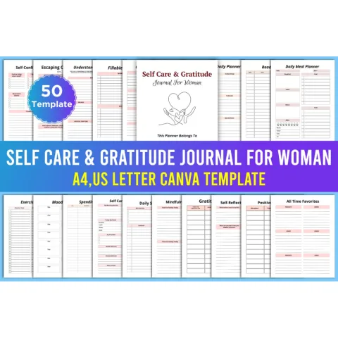 Self Care Gratitude Journal for Women