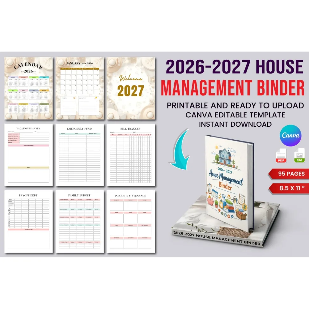 House Management Binder Planner