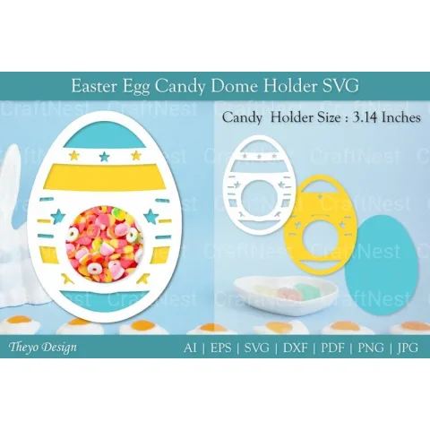 Easter Candy Dome Holder SVG Bundle