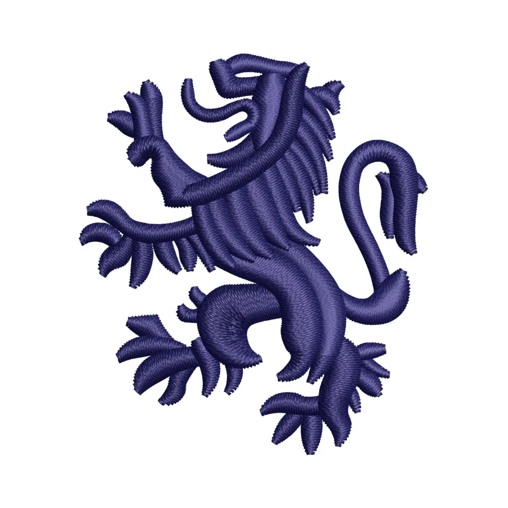 Wine Lion Embroidery Design