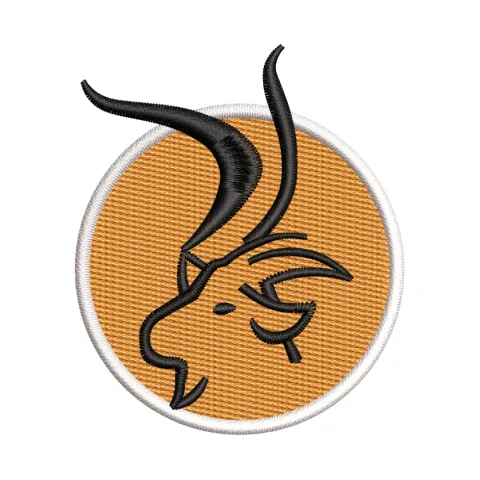 Markhor Head Embroidery Design
