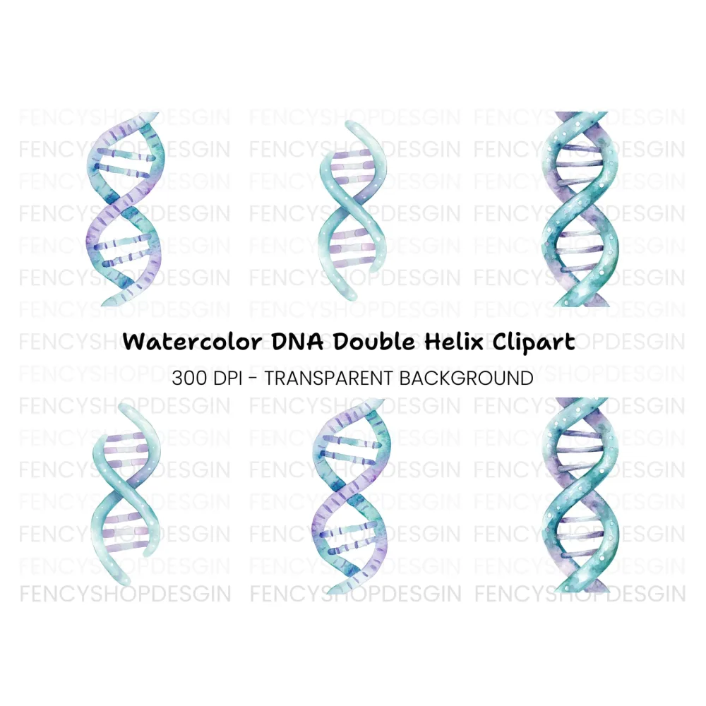 DNA Strands Clipart Bundle