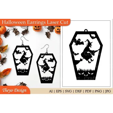 Halloween Earrings SVG Bundle