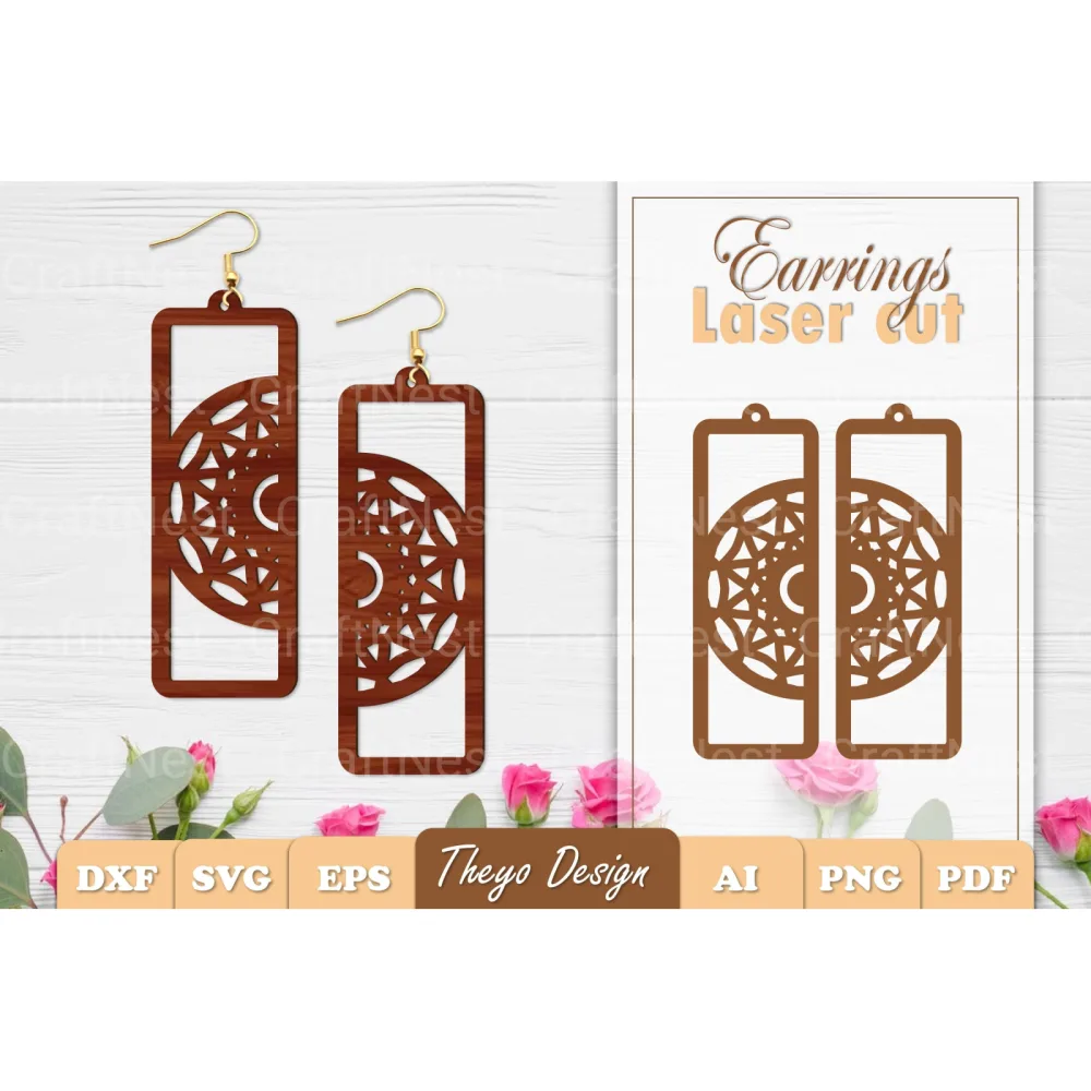 Earrings Mandala SVG Bundle