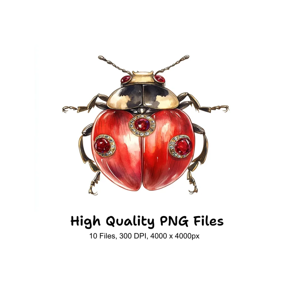 Jeweled Beetle Clipart Bundle