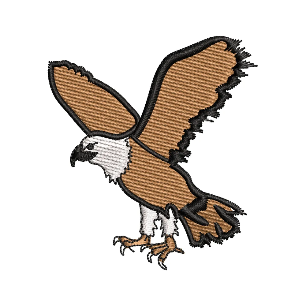White Head Embroidery Design