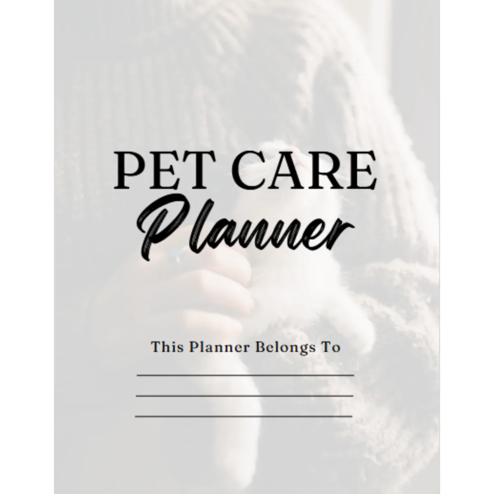 Pet Care Planner Bundle