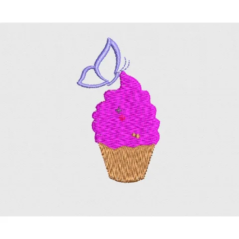 Ice Cream Embroidery Design