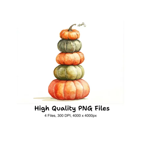 Pumpkin Stacks Clipart Bundle