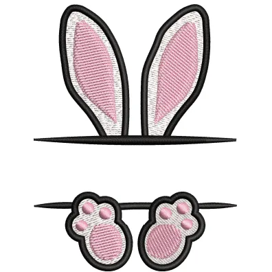 Rabit Embroidery Design