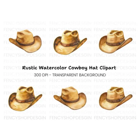 Cowboy Hat Clipart Bundle