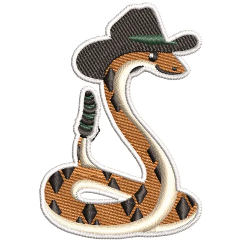 Snake Hat Embroidery Design