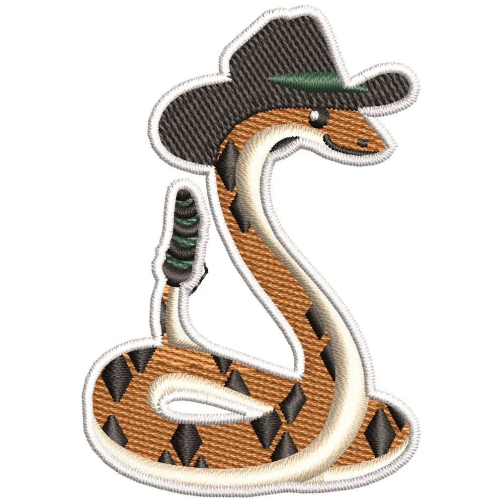 Snake Hat Embroidery Design