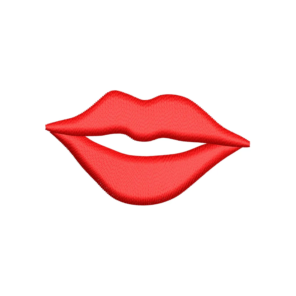 Lips Embroidery Design