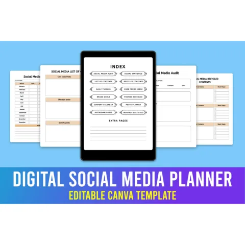 Editable Social Media Planner
