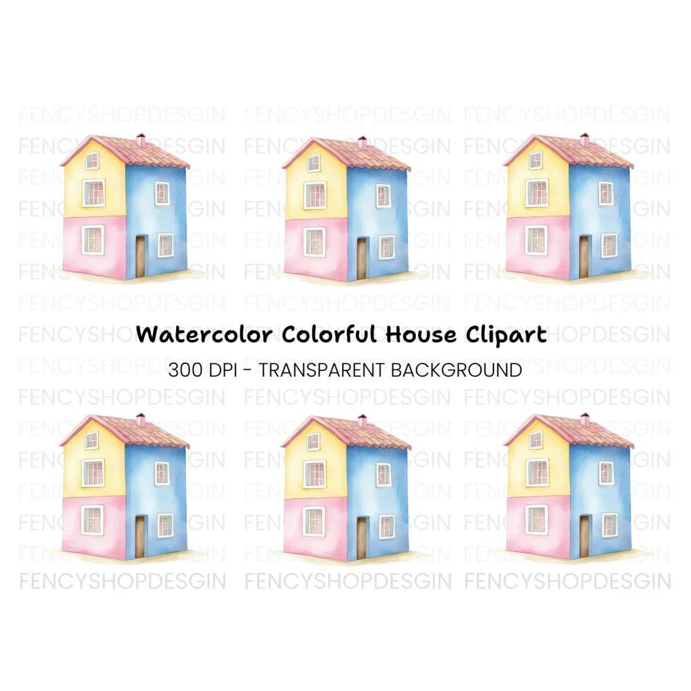 Colorful House Clipart Bundle
