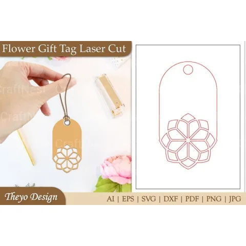 Flower Tags SVG Bundle