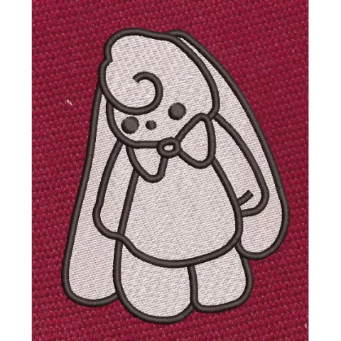 Cute Rabbit Bow Tie Embroidery Design