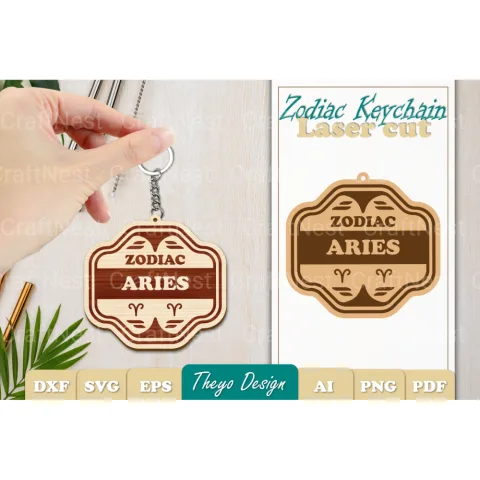 Zodiac Keychain SVG Bundle