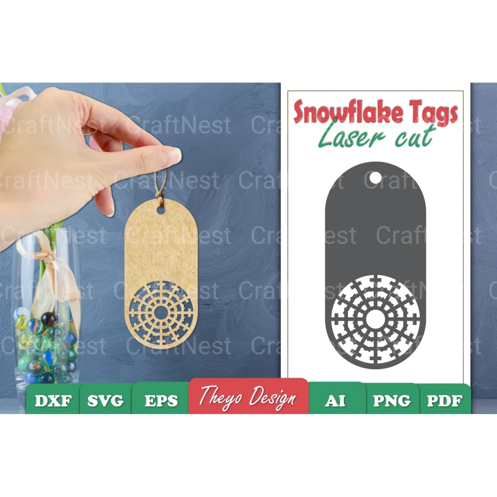 Snowflake Tags SVG Bundle