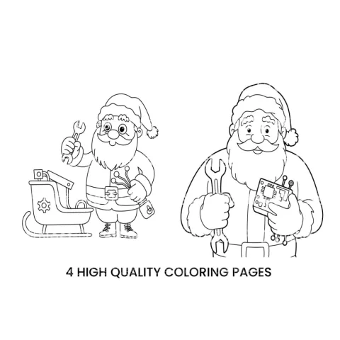 Santa Claus Mechanic Coloring Books