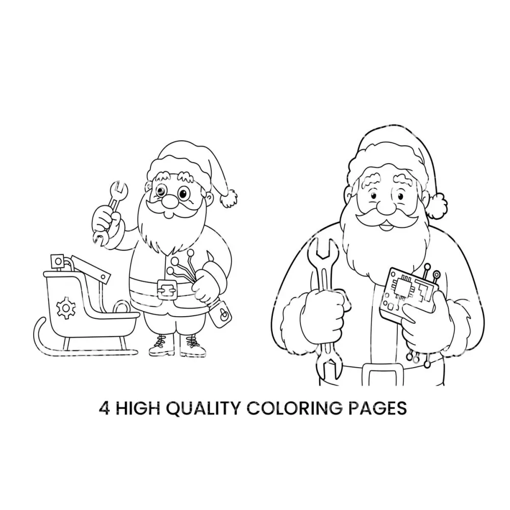 Santa Claus Mechanic Coloring Books