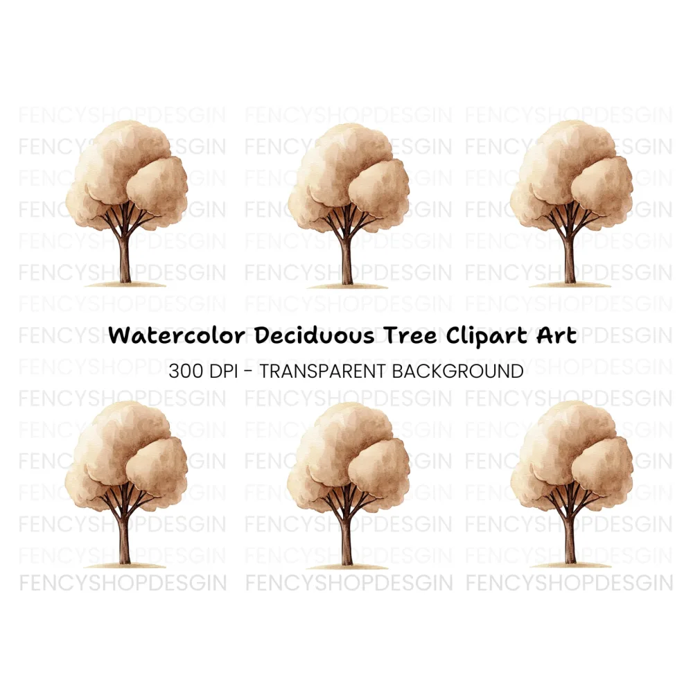 Tree Brown Tones Clipart Bundle