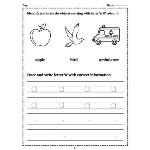 Alphabet Letter Tracing and Identification Worksheets