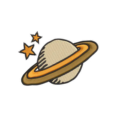 Saturn Embroidery Design
