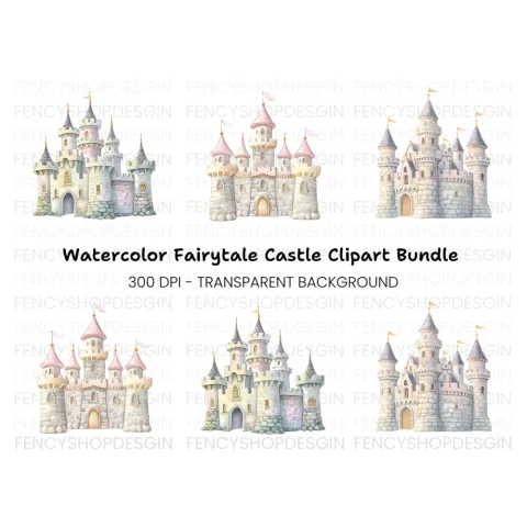 Fairytale Castle Clipart Bundle