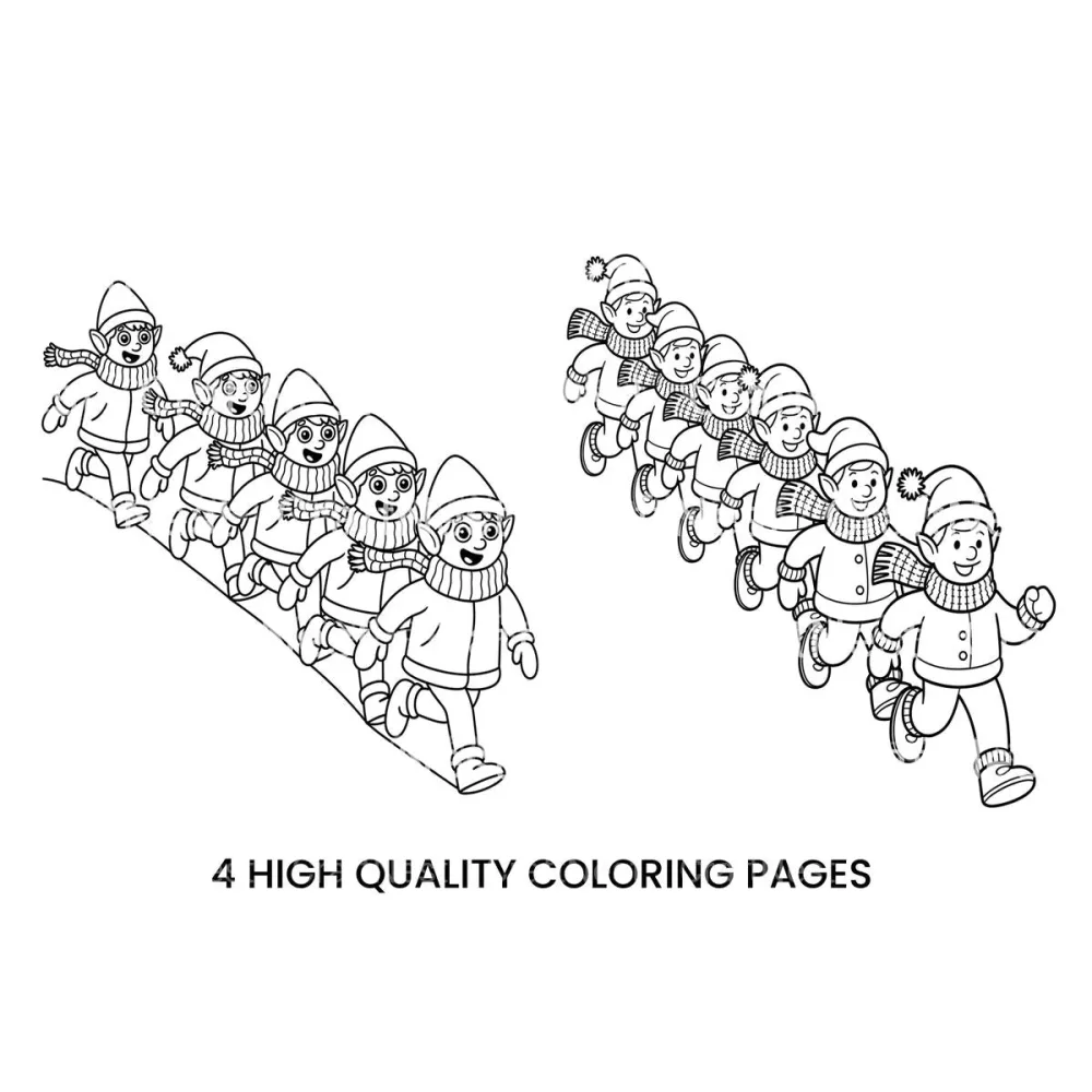 Christmas ElvesFun Coloring Books