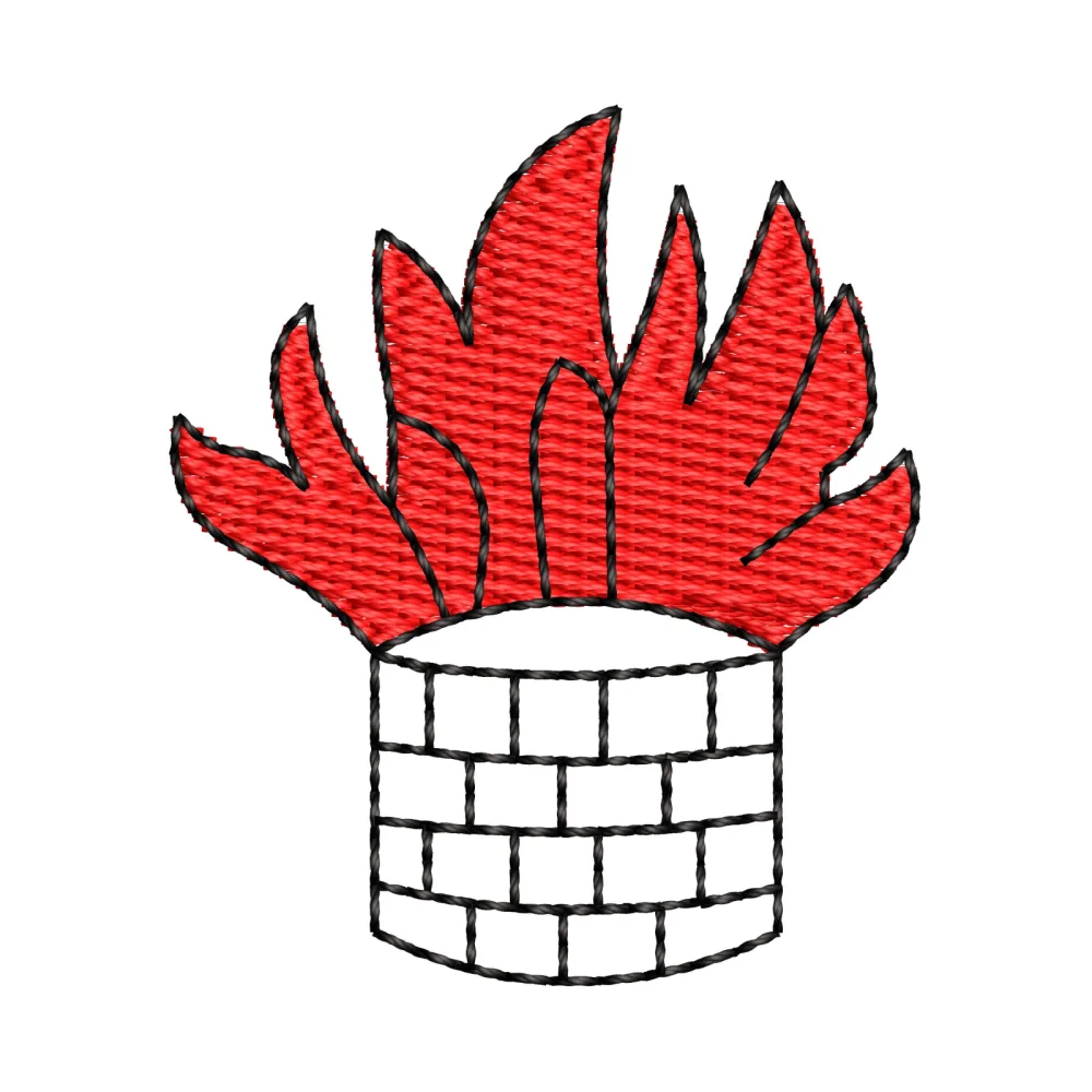 Flame Embroidery Design