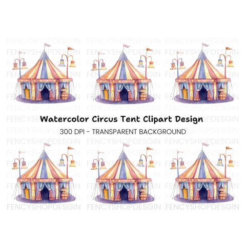 Circus Tent Clipart Bundle