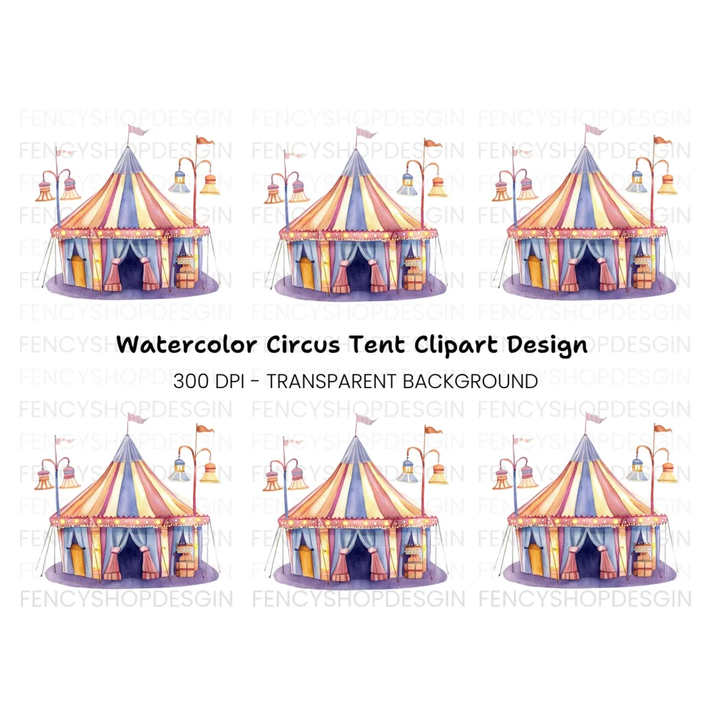 Circus Tent Clipart Bundle