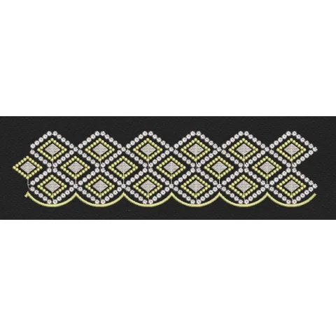 Floral Border White Embroidery Design