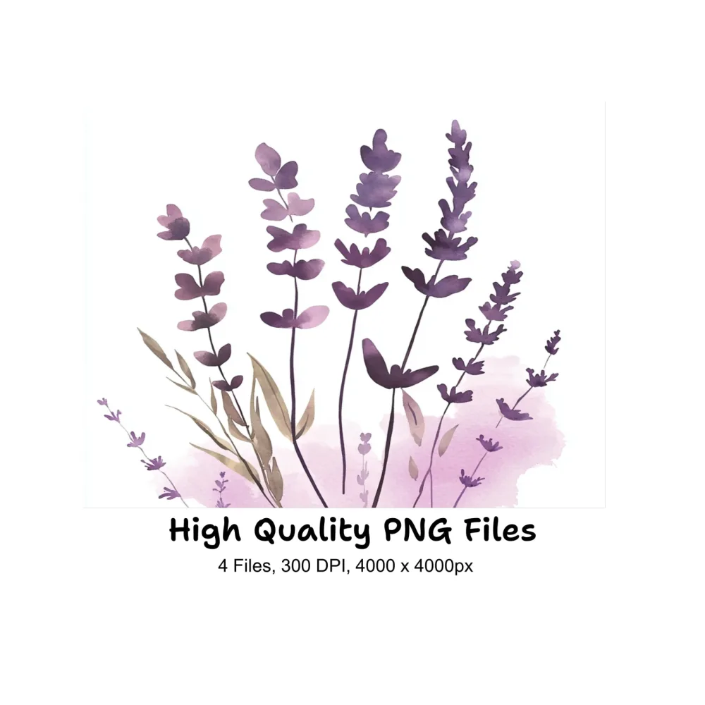 Lavender Clipart Bundle