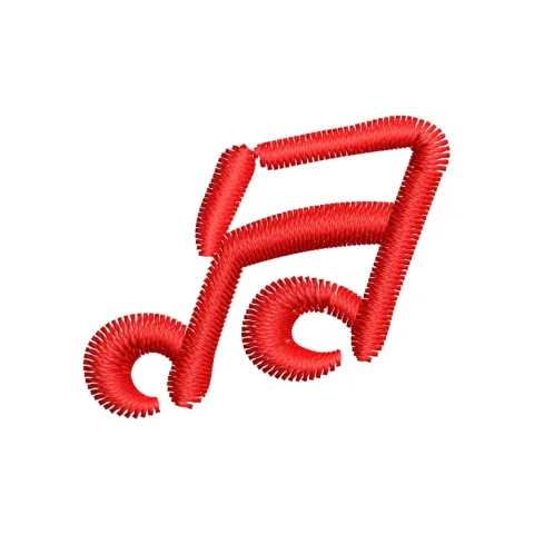 Music Note Embroidery Design