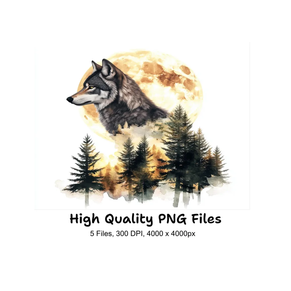 Wolf Clipart Bundle