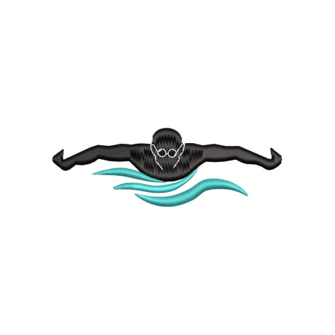 Swimmer Embroidery Design