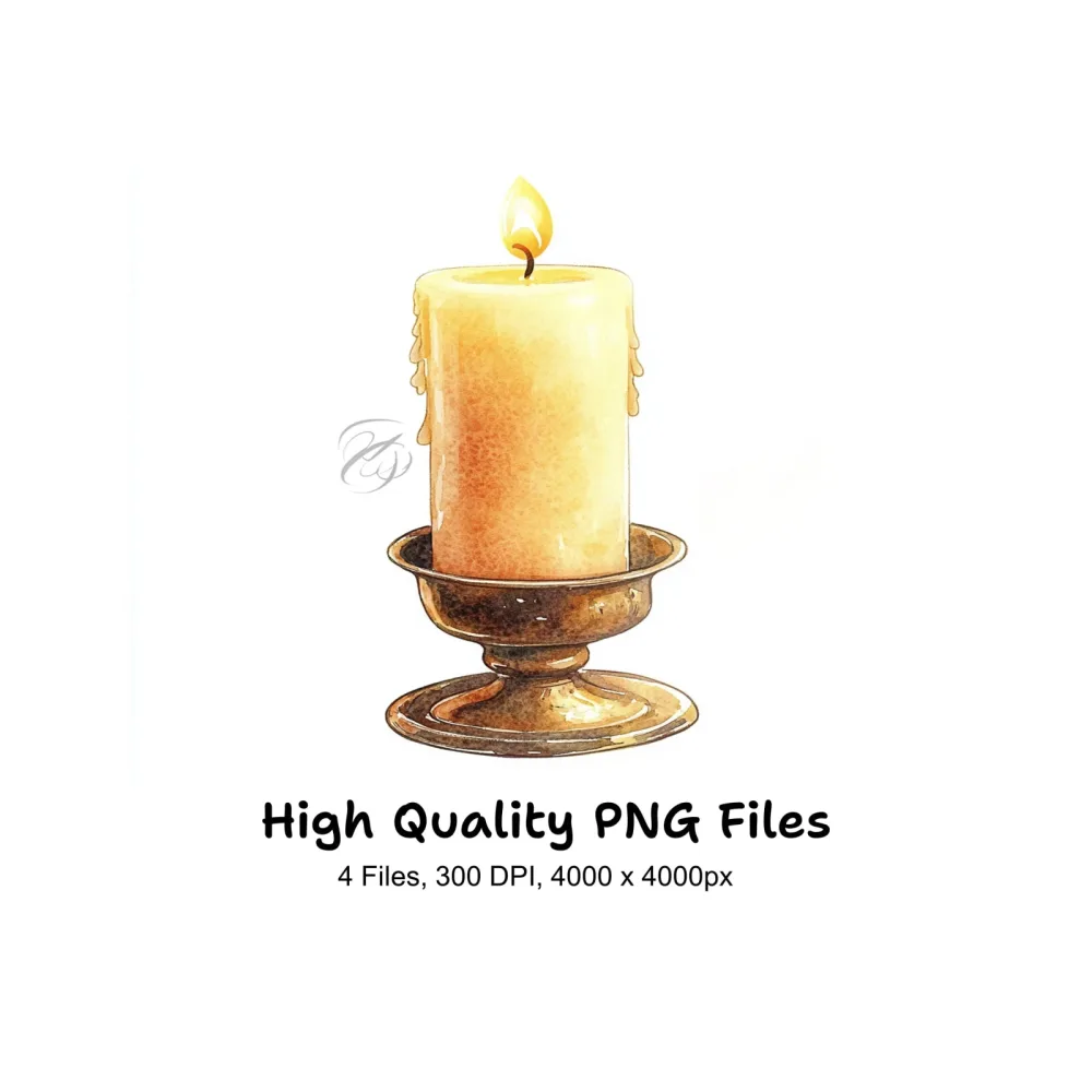 Elegant Candlestick Clipart Bundle