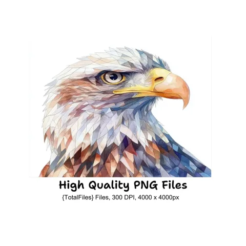 Majestic Eagle Head Clipart Bundle