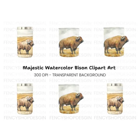 Buffalo Tumbler Clipart Bundle
