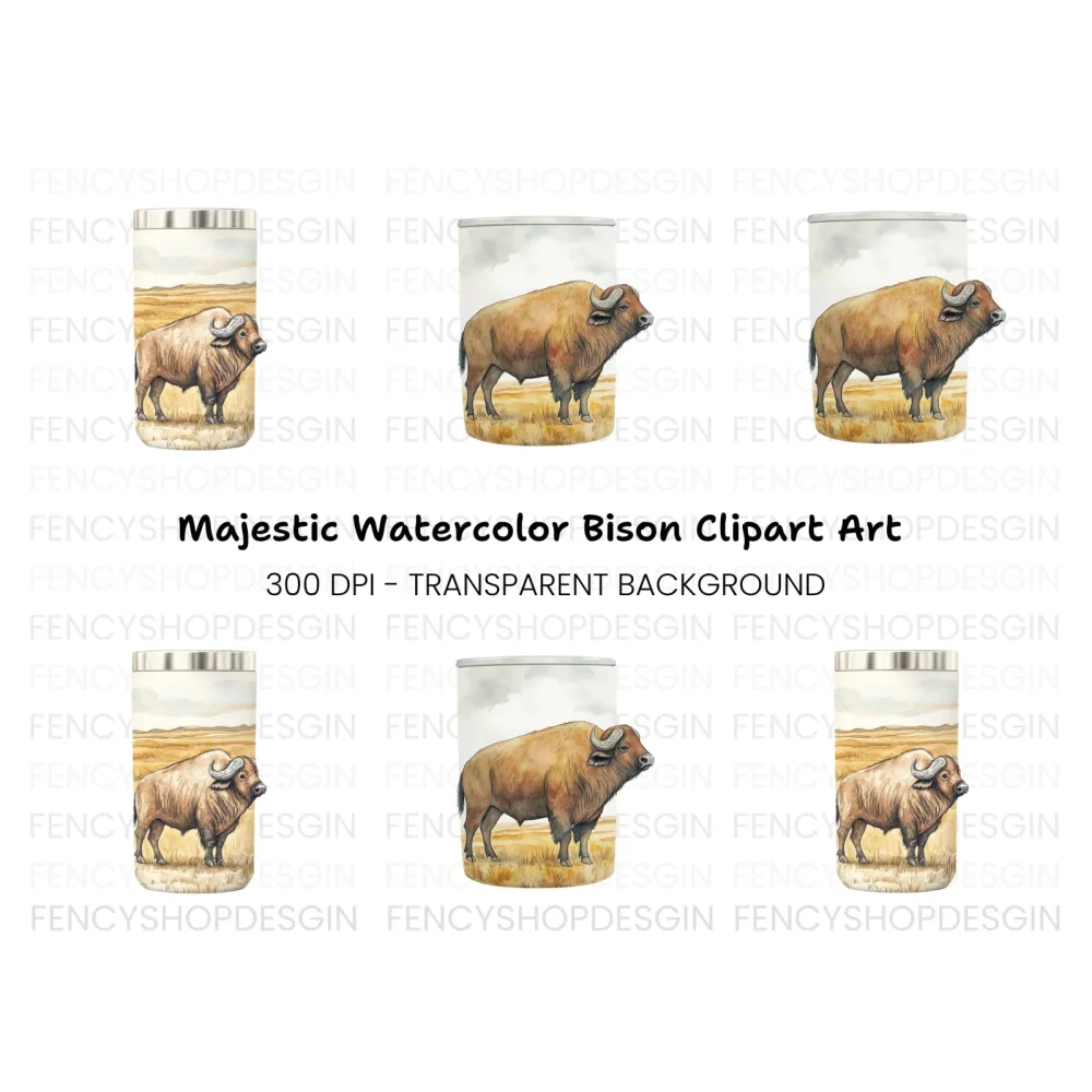 Buffalo Tumbler Clipart Bundle