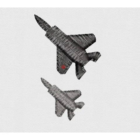 Plane Embroidery Design