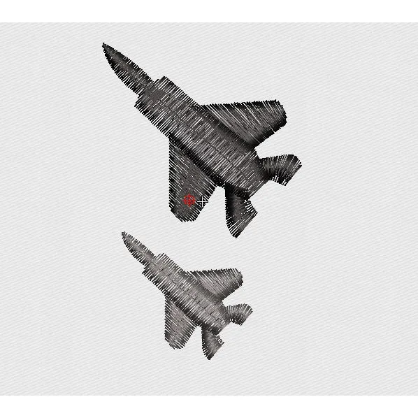 Plane Embroidery Design