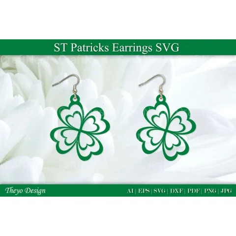 St Patrick's Day Earrings SVG Bundle