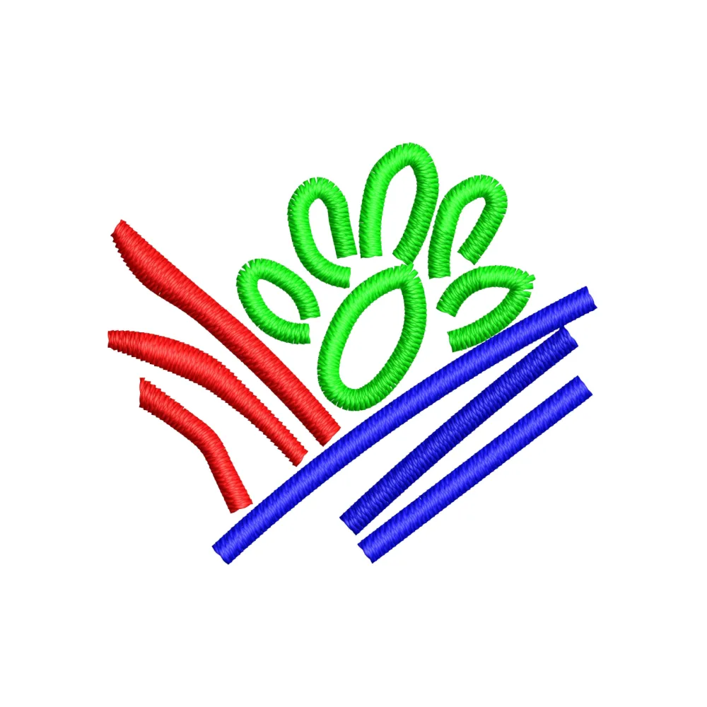 Bear Paw Embroidery Design