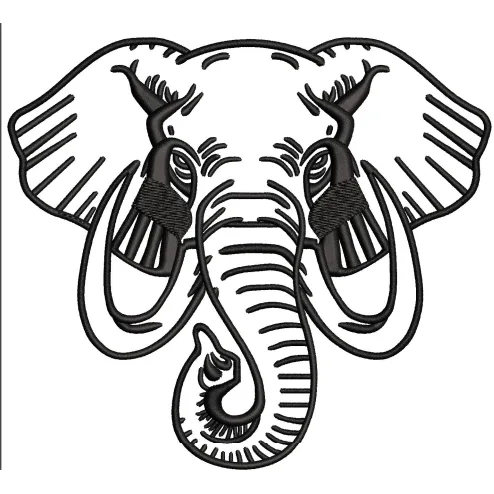 Elephant Embroidery Design