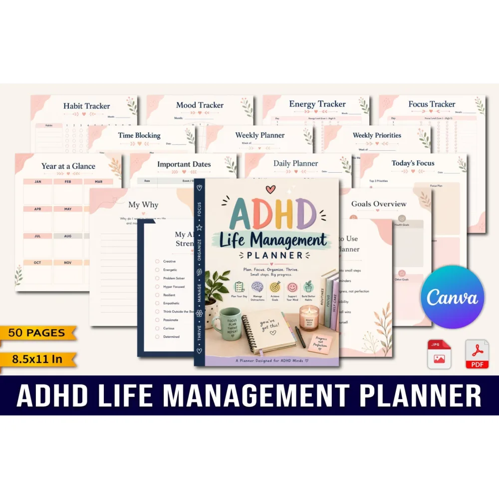 Adhd Life Management Planner